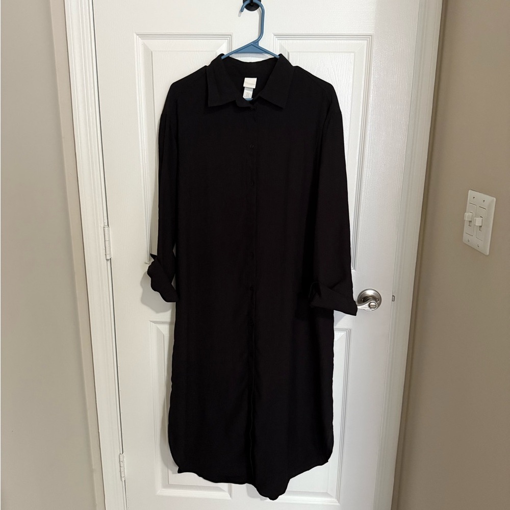 H&M Black Long Sleeve Dress